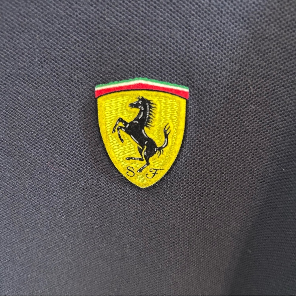 Ferrari Formula One Navy Blue Mens Polo Shirt Size Large Scuderia - Picture 6 of 6